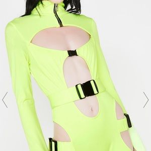 Slime Long Sleeve Zip Unitard